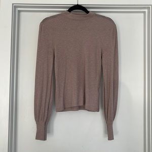 A&F mock neck balloon sleeve top